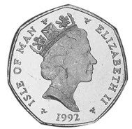 () Монета Остров Мэн 1992 год 50 пенсов ""  Медь-Никель  UNC