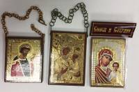 Набор икон, дерево, полиграфия, 3 шт. (сост. на фото)