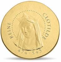 (№2016) Монета Франция 2016 год 50 Euro (Королева Клотильда)