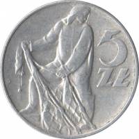 (№1958y47) Монета Польша 1958 год 5 Złotych