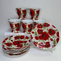 Чайные кофейные пары чашки и блюдца Япония 11 предметов