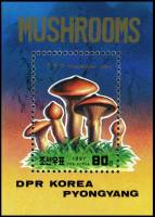 (1987-009) Блок марок  Северная Корея "Мокруха пурпуровая"   Грибы III Θ