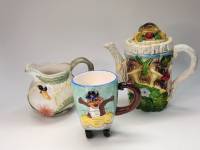 Чайник заварочный "Грибы" Молочник "Лебедь" Кружка детская керамика