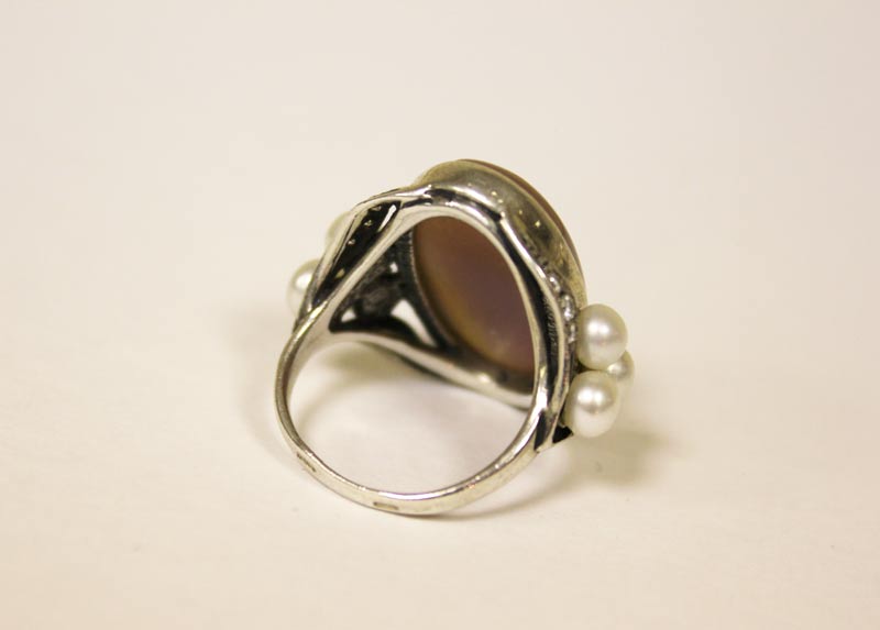 Винтажные украшения: кольцо и серьги, серебро 925 пробы, искусственный камень
