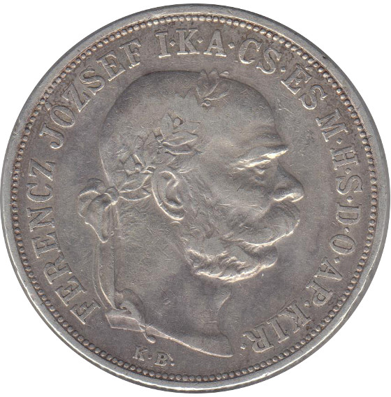  Монета Австро-Венгрия 1900 год      Серебро (Ag)  XF