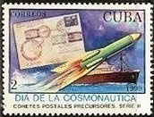 (1990-021) Марка Куба "Германия 1933"    День космонавтики III O