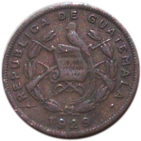 (№1929km247) Монета Гватемала 1929 год 1 Centavo (ООН)