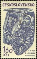 (1964-023) Марка Чехословакия "Г. Купер"    Космонавты III Θ