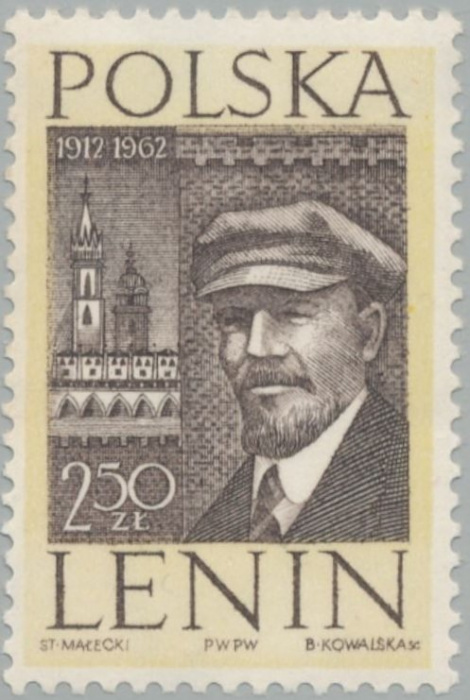 (1962-023) Марка Польша &quot;Ленин и церковь&quot; , III Θ