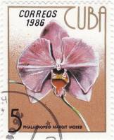 (1986-059) Марка Куба "Фаленопсис маргит"    Орхидеи II Θ