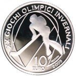 (№2005km261) Монета Италия 2005 год 10 Euro (XX Зимних Олимпийских игр 2006 года в Турине - хоккей)