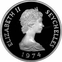 () Монета Сейшельские острова 1974 год 10 рупий ""  Биметалл (Серебро - Ниобиум)  UNC