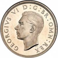 () Монета Великобритания 1947 год 1/2 кроны "Георг VI"  Медь-Никель  UNC