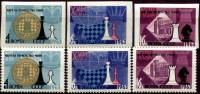 1963-058-63  Серия Набор марок (6 шт) СССР Дом М.А. Волошина в Крыму   XXV первенство мира по шахмат