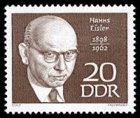 (1968-056) Марка Германия (ГДР) "Ханнс Эйслер"    Известные личности II Θ
