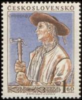 (1955-034) Марка Чехословакия "Ходско Богемия"    Национальная одежда III Θ