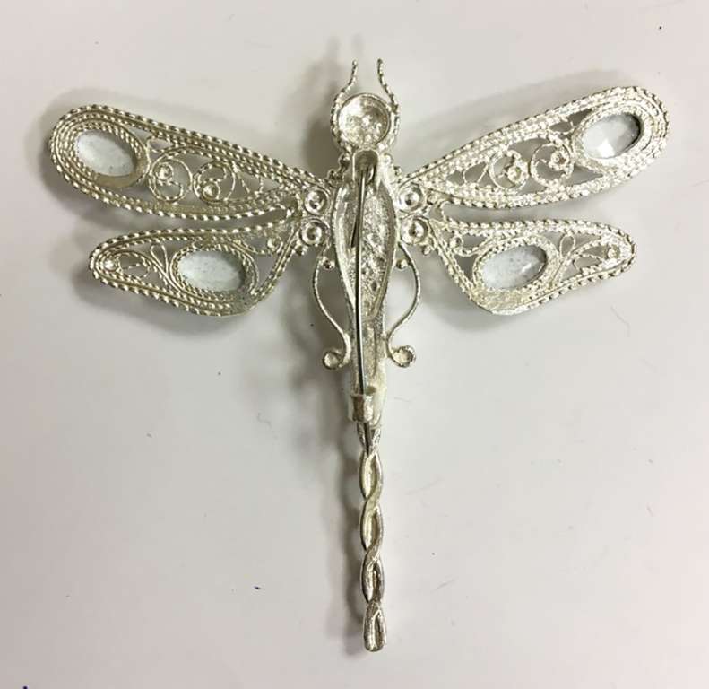 Брошь &quot;Финифть&quot;, серебрение (сост. на фото)