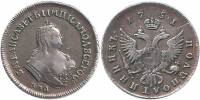 (1747, ММД) Монета Россия-Финдяндия 1747 год 25 копеек   Серебро Ag 802  VF