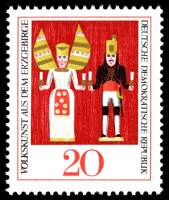 (1967-093) Марка Германия (ГДР) "Ангел"    Народное искусство II Θ