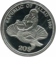 (№1995km13) Монета Палау 1995 год 20 Dollars