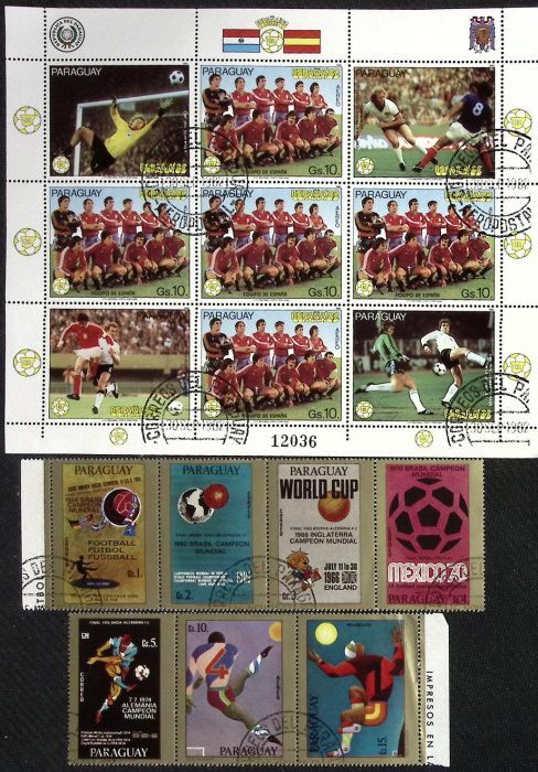 (--) Сцепки марок Парагвай &quot;3 шт.&quot;  Гашёные  , III Θ