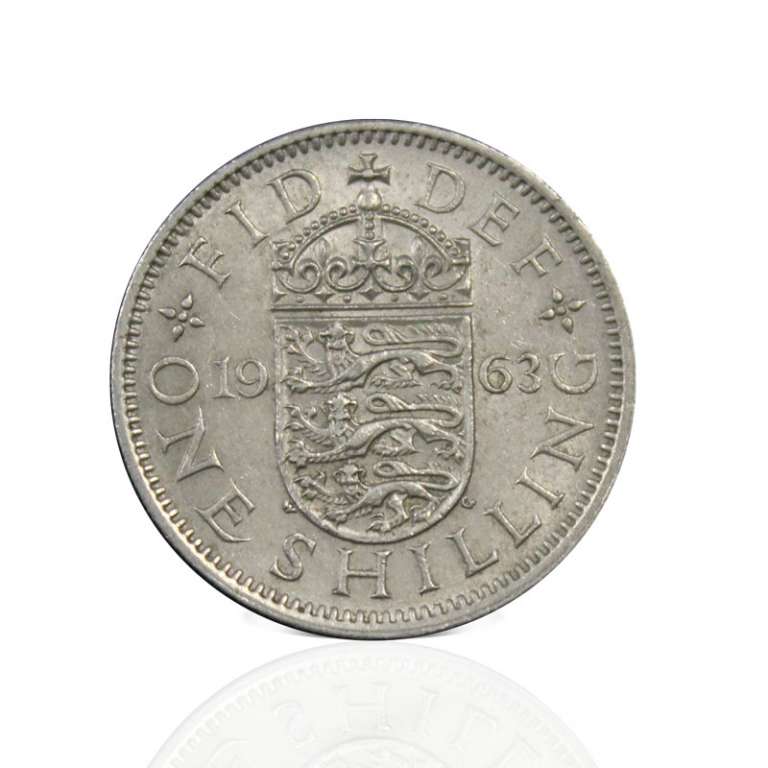 (1963) Монета Великобритания 1963 год 1 шиллинг &quot;Елизавета II&quot;  Английский герб Медь-Никель  XF