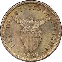 (№1903km165) Монета Филиппины 1903 год 10 Centavos (Десять)