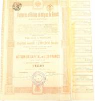 Банкнота Акция в 100 франков 1920 год (№145498)  "Донецкий стекольный завод в Сантуриновке" 
