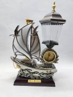 Часы настольные Корабль Фонарь со светильником