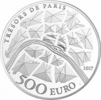 (№2017) Монета Франция 2017 год 500 Euro (Статуя де ла LIBERTEacute)