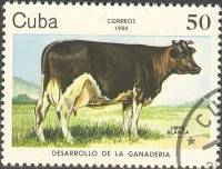 (1984-069) Марка Куба "Корова"    Развитие животноводства III Θ