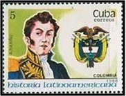 (1988-078) Марка Куба "В. Нариньо (Колумбия)"    История Латинской Америки III Θ