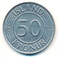 (№1968km16) Монета Исландия 1968 год 50 Kronur (50-летие суверенитета)