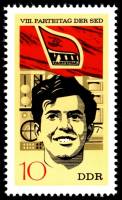 (1971-047) Марка Германия (ГДР) "Ученый"    Съезд СЕПГ III Θ