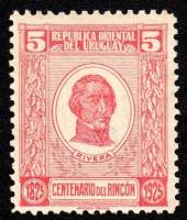 (№1925-312) Марка Уругвай 1925 год "Ген Ривера столетия битвы Ринкона", Гашеная