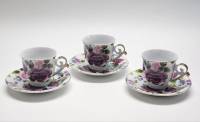 Кофейные пары 3 шт Japan BSB Япония чашки с блюдцами винтаж