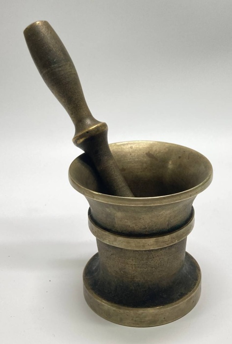 Ступка с пестиком, латунь