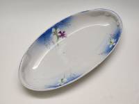 Селедочнница салатник блюдо Дулево РСФСР 1930-е фарфор царская деколь с ручной дорисовкой винтаж