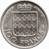 (№1956km134) Монета Монако 1956 год 100 Francs