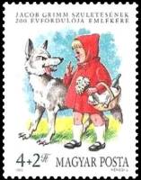 (1985-015) Марка Венгрия "Красная шапочка"    200 лет со дня рождения Якоба Гримма II Θ