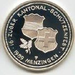 (№1989xs32) Монета Швейцария 1989 год 50 Francs (Фестиваль цуг в Менцингене)