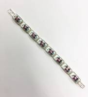 Браслет "Финифть", серебрение (сост. на фото)