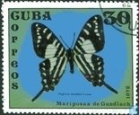 (1972-066) Марка Куба "Целадон"    Бабочки I Θ