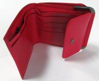 Портмоне женское "Petek", Натуральная кожа, 1 отделение на клепке с отсеками, Красные