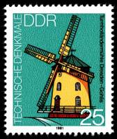 (1981-096) Марка Германия (ГДР) "Мельница в Дрездене"    Ветряные мельницы III Θ