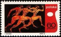 (1970-025) Марка Польша "Бегуны (Антич. рисунок)"   10-я конференция Международной олимпийской акаде