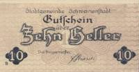 (№1920) Банкнота Австрия 1920 год "10 Heller"