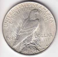 (1922) Монета США 1922 год 1 доллар   Мирный доллар Серебро Ag 900  XF