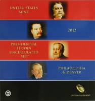 (2014pd, 8 м.) Набор США 2014 год  Президенты  UNC