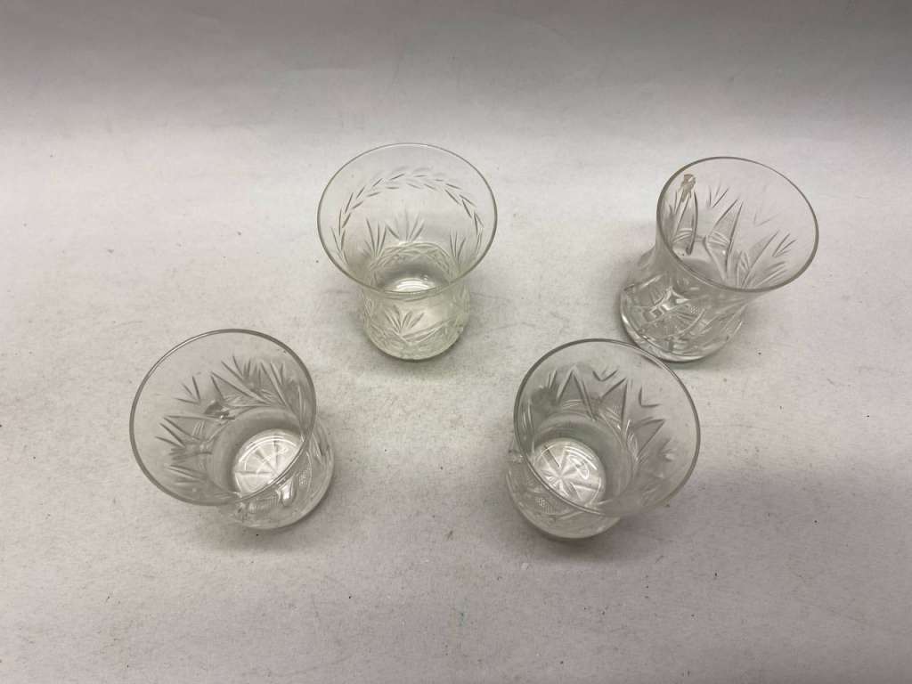 Стаканы для чая кофе стекло, 4 шт, СССР, отличное состояние
